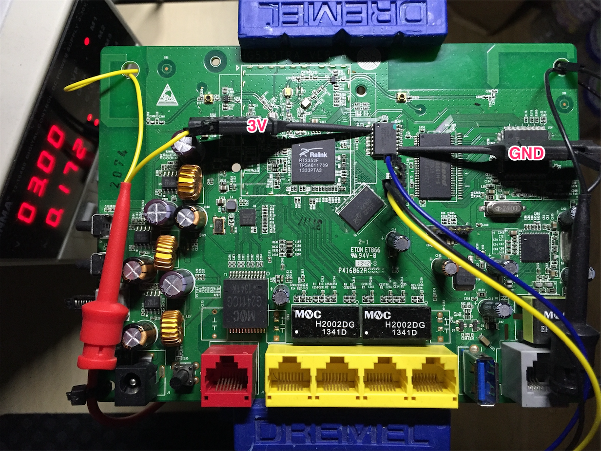 Flash Powered UART Connected