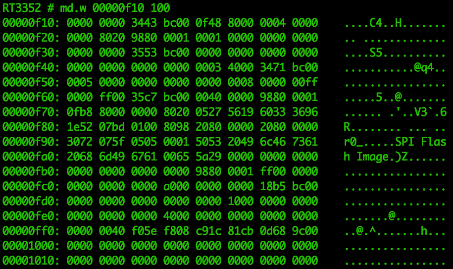 SPI Flash string in md